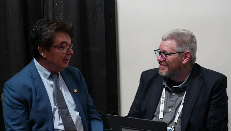 Igor Fisch, CEO of NewBiologix, being interviewed