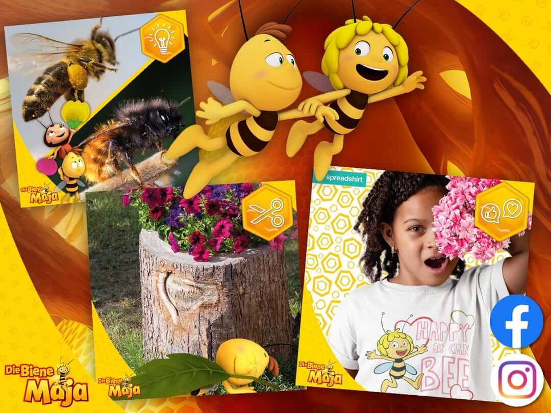 Die Biene Maja ist auch der Überflieger bei Instagram & Co.