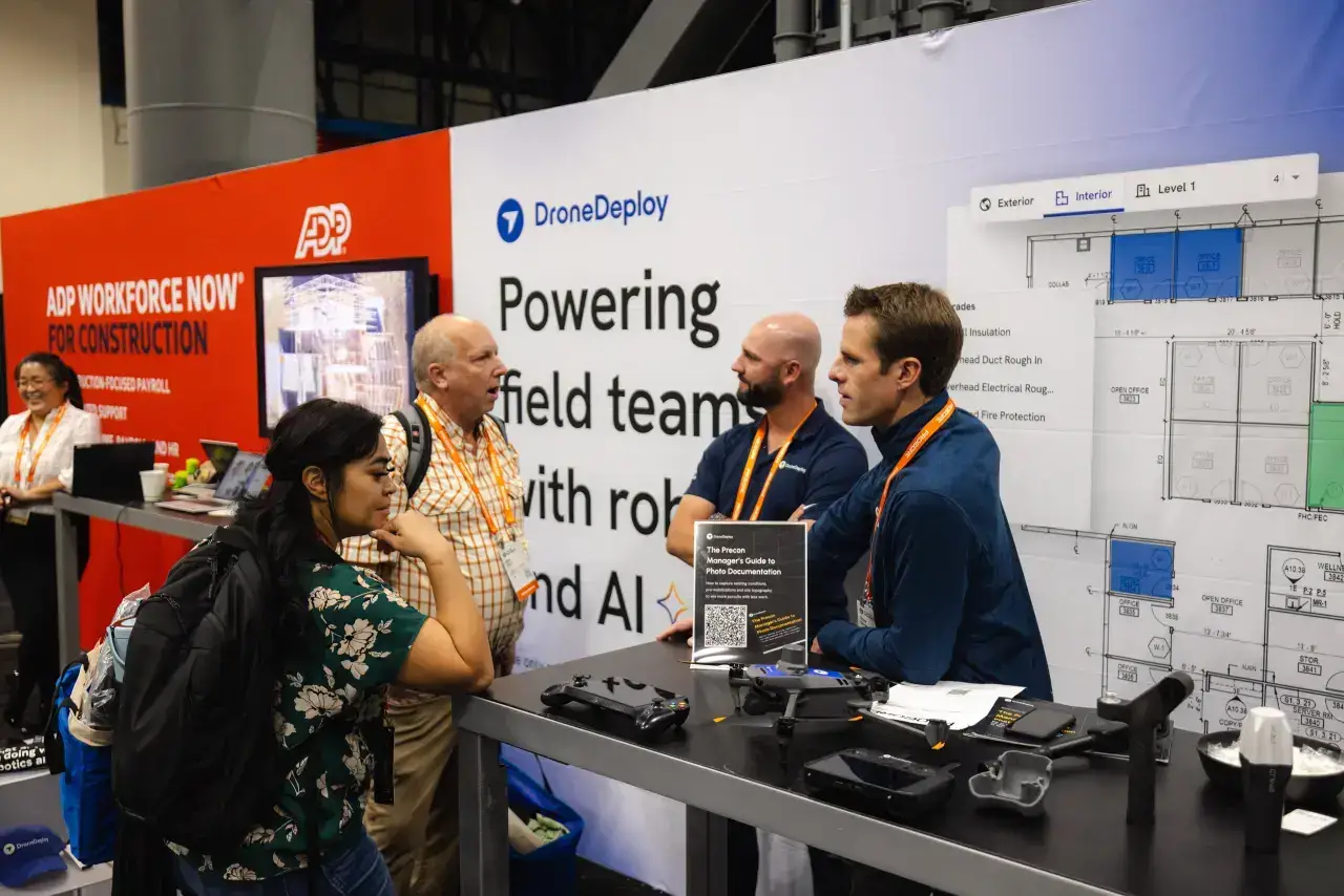 DroneDeploy booth at a conference