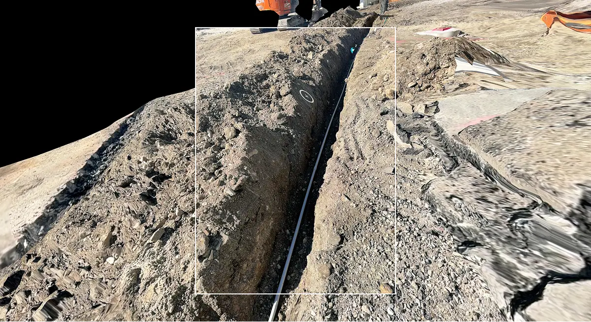 A ground drone photo of the ground