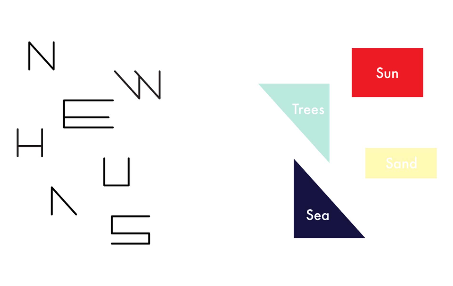 Newhaus typography and construction of the Newhaus Logo design is depicted on a white background.