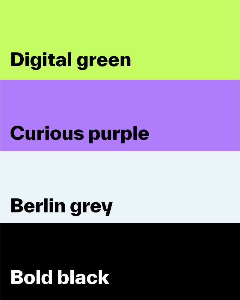 Color Palette used for the Web Design of Into Berlin