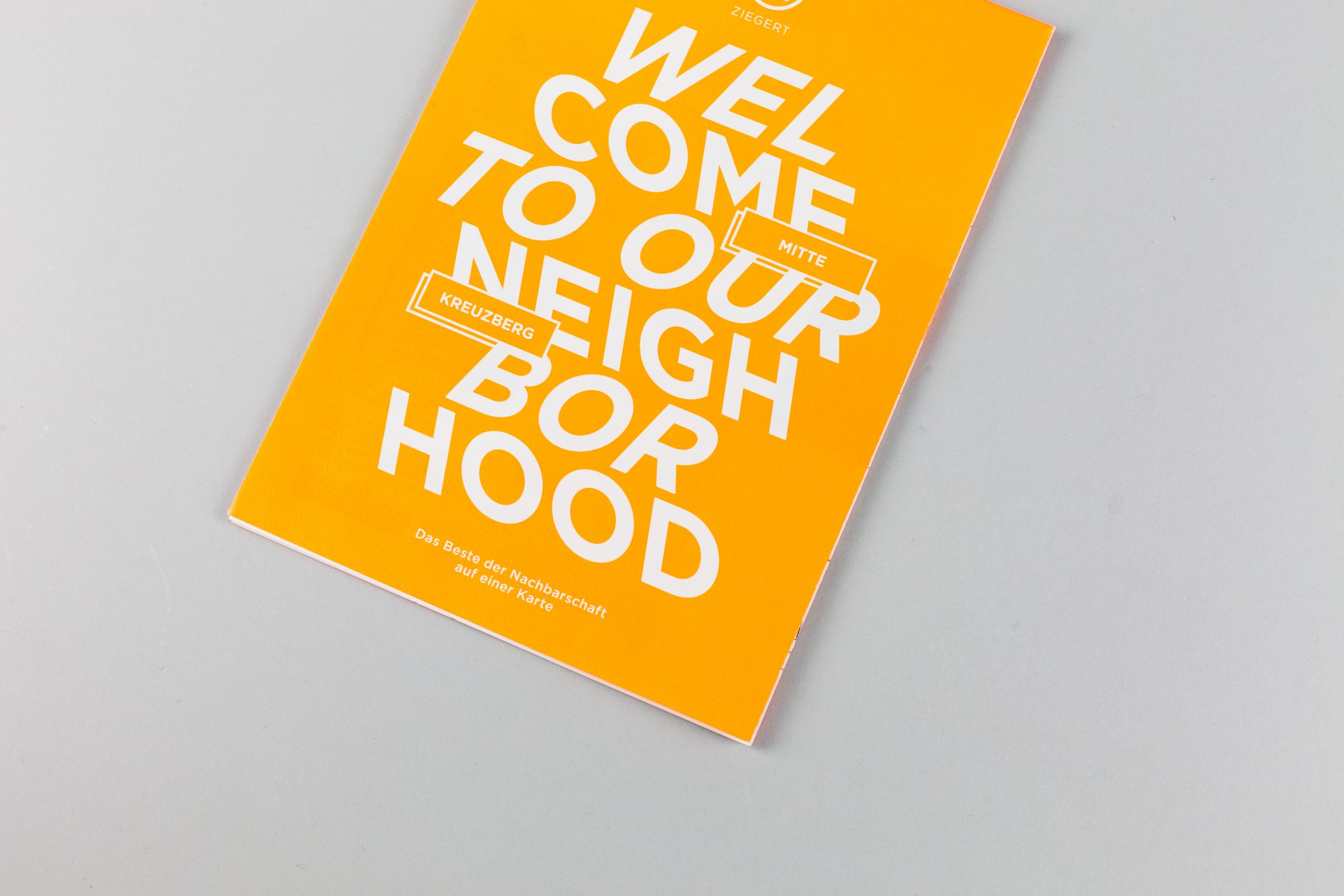 An image of the neighborhood map graphic design for the Ziegert Welcome Pack.
