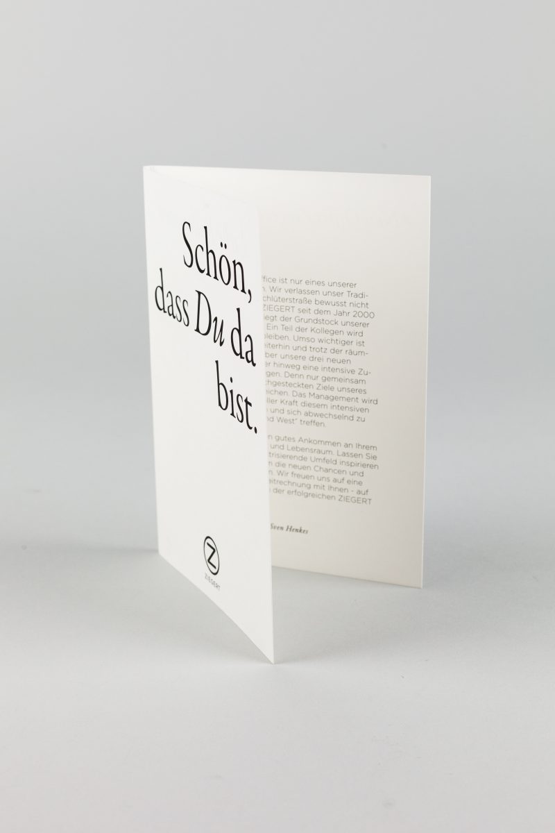 An image of the graphic design of a flyer for the Ziegert Welcome Pack.