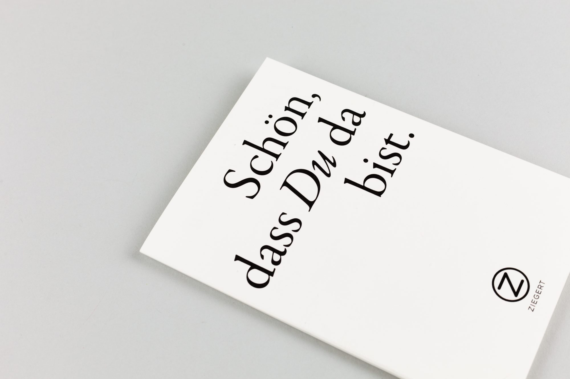 An image of the communication design of a flyer for the Ziegert Welcome Pack.