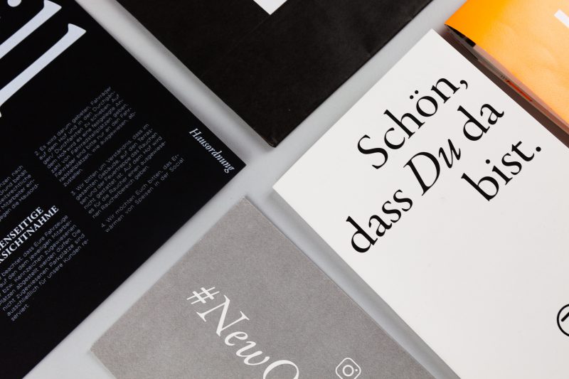 A close up of the overview of all the different graphic designs done for the Ziegert Welcome Pack.