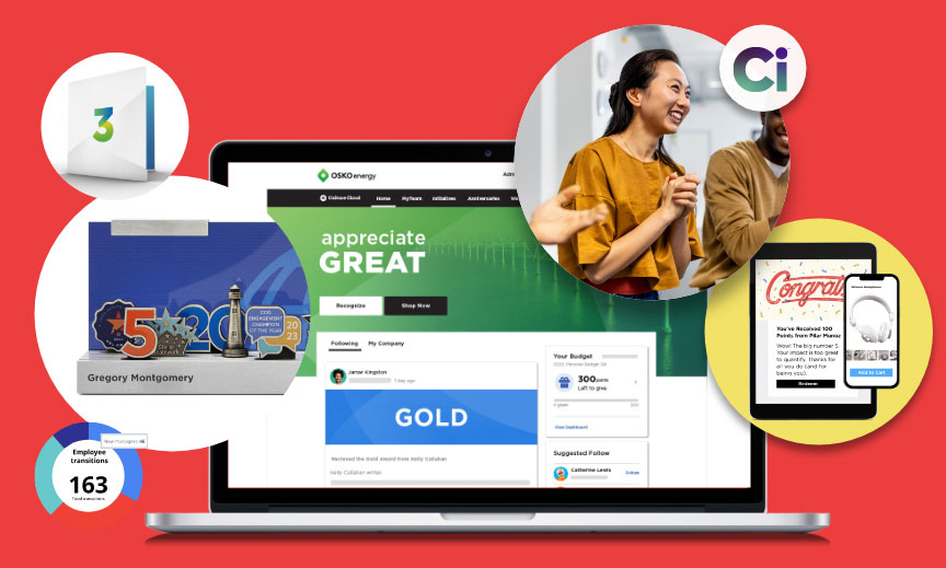 O.C. Tanner Culture Cloud offerings including software, custom awards, and dashboards