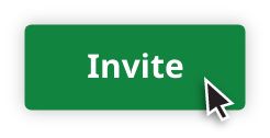 Green rectangular button with white text 'Invite' and a black and white cursor arrow pointing at it.