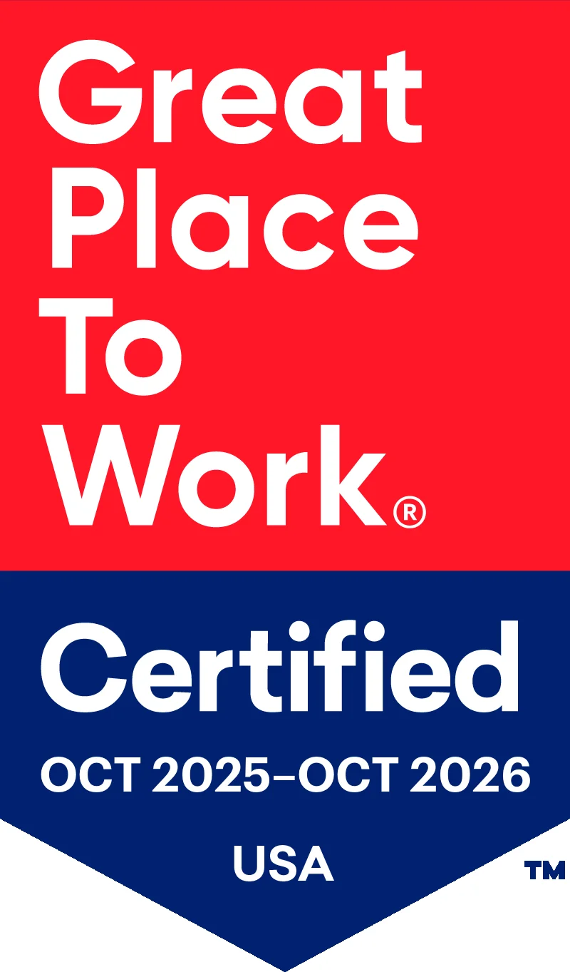 Great Place To Work® Certified October 2025-2026 USA badge