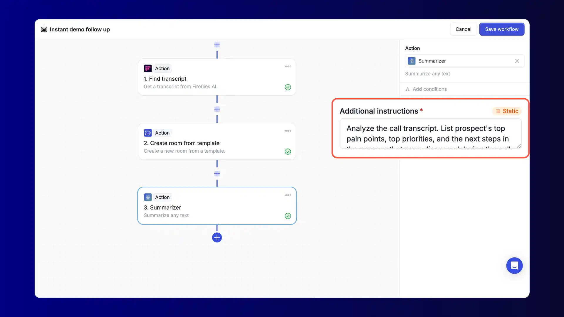 Add the summarizer agent to create meeting recap notes