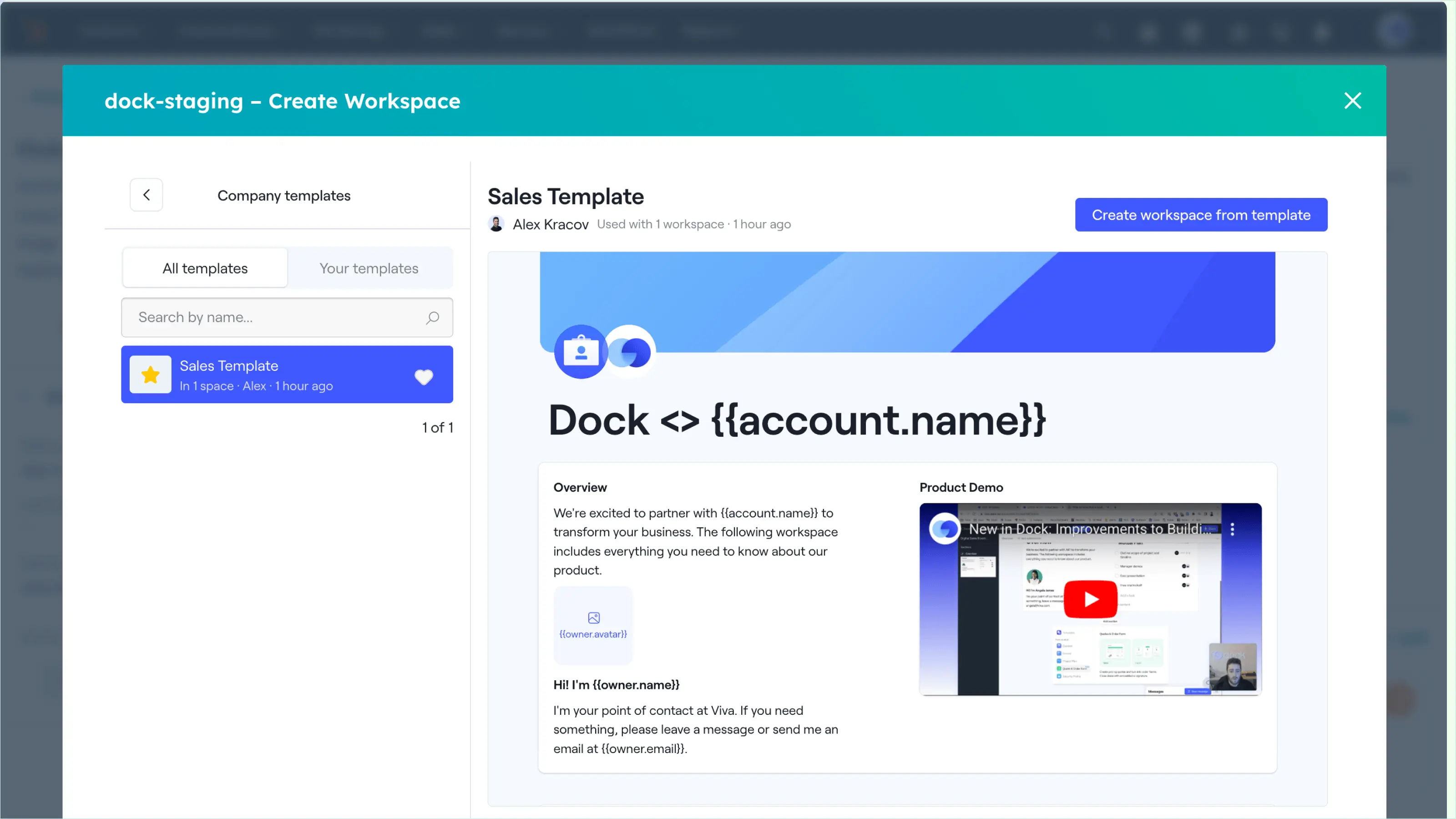 dock hubspot integration
