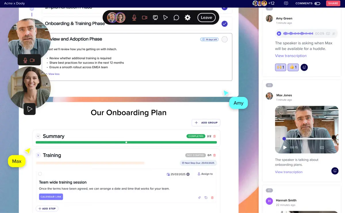 trumpet for onboarding screenshot