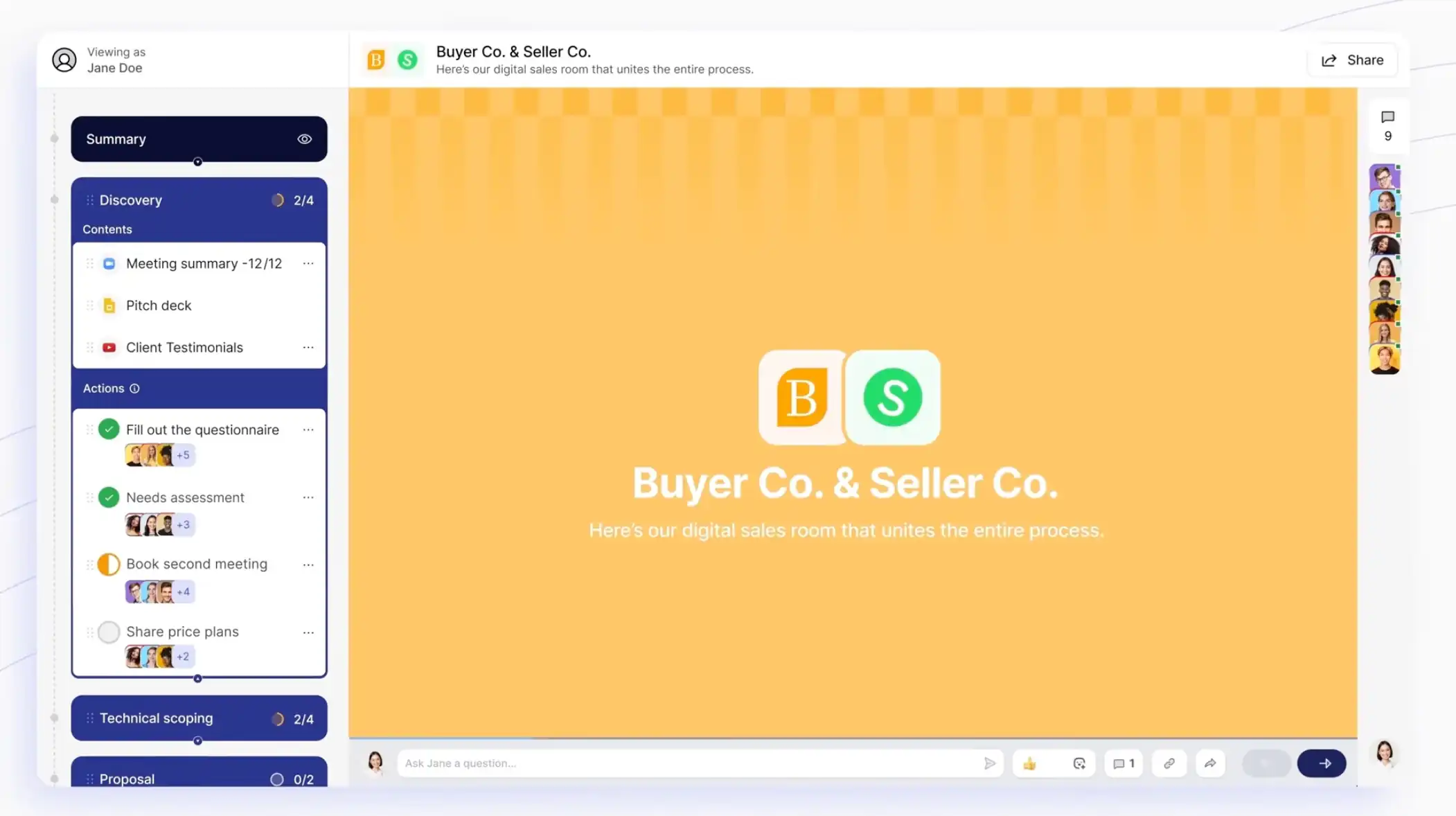 A snapshot from the Flowla platform