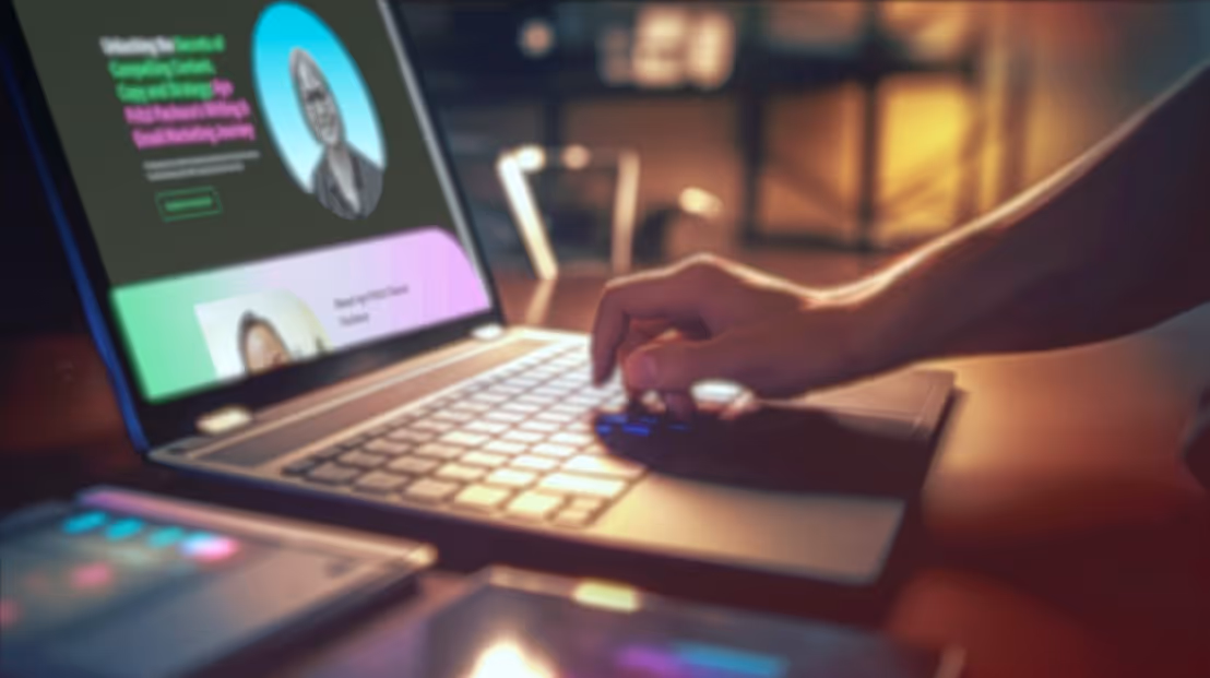 An image of a laptop where a website is being built for a client of JVSage.