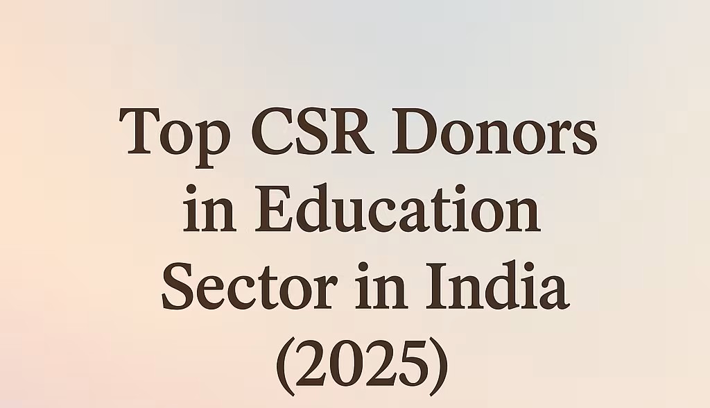 Top CSR Doners in Education Sector in India 2025