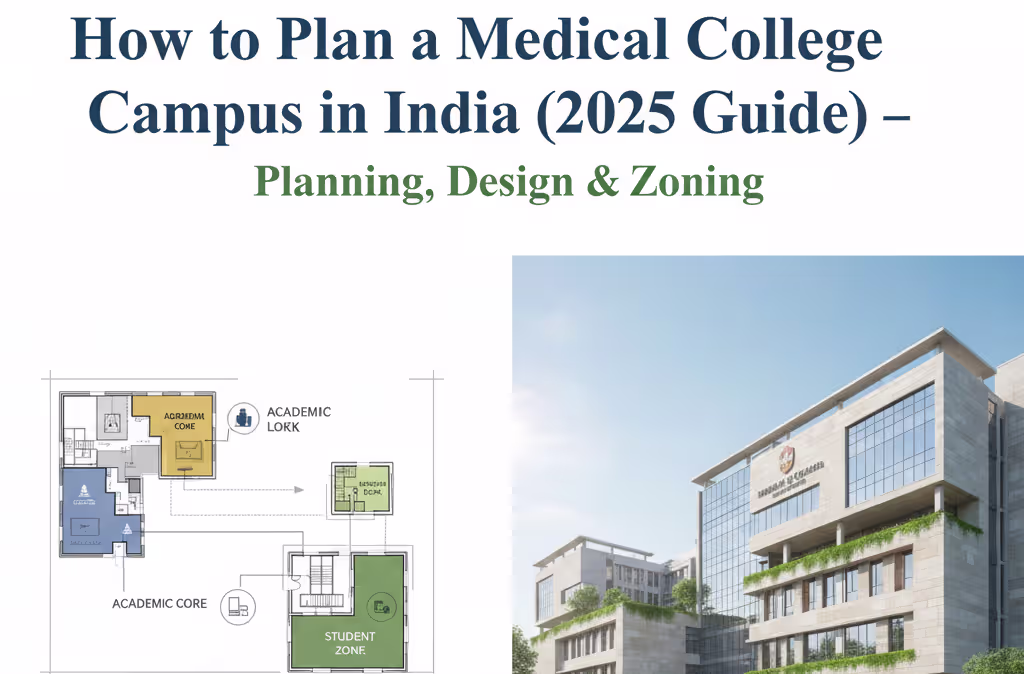 How to Plan a Medical College Campus in India (2025 Guide) – Planning, Design & Zoning