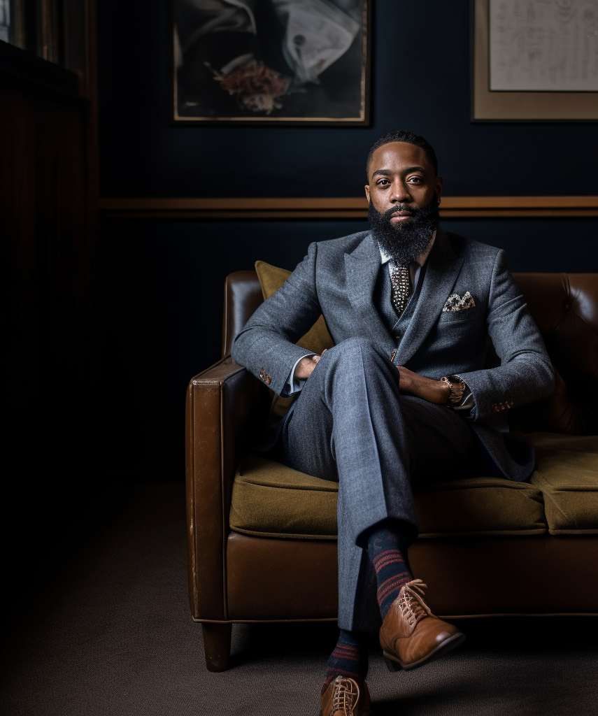 A relaxed Jon Carter sitting on the couch with a smile on his face.