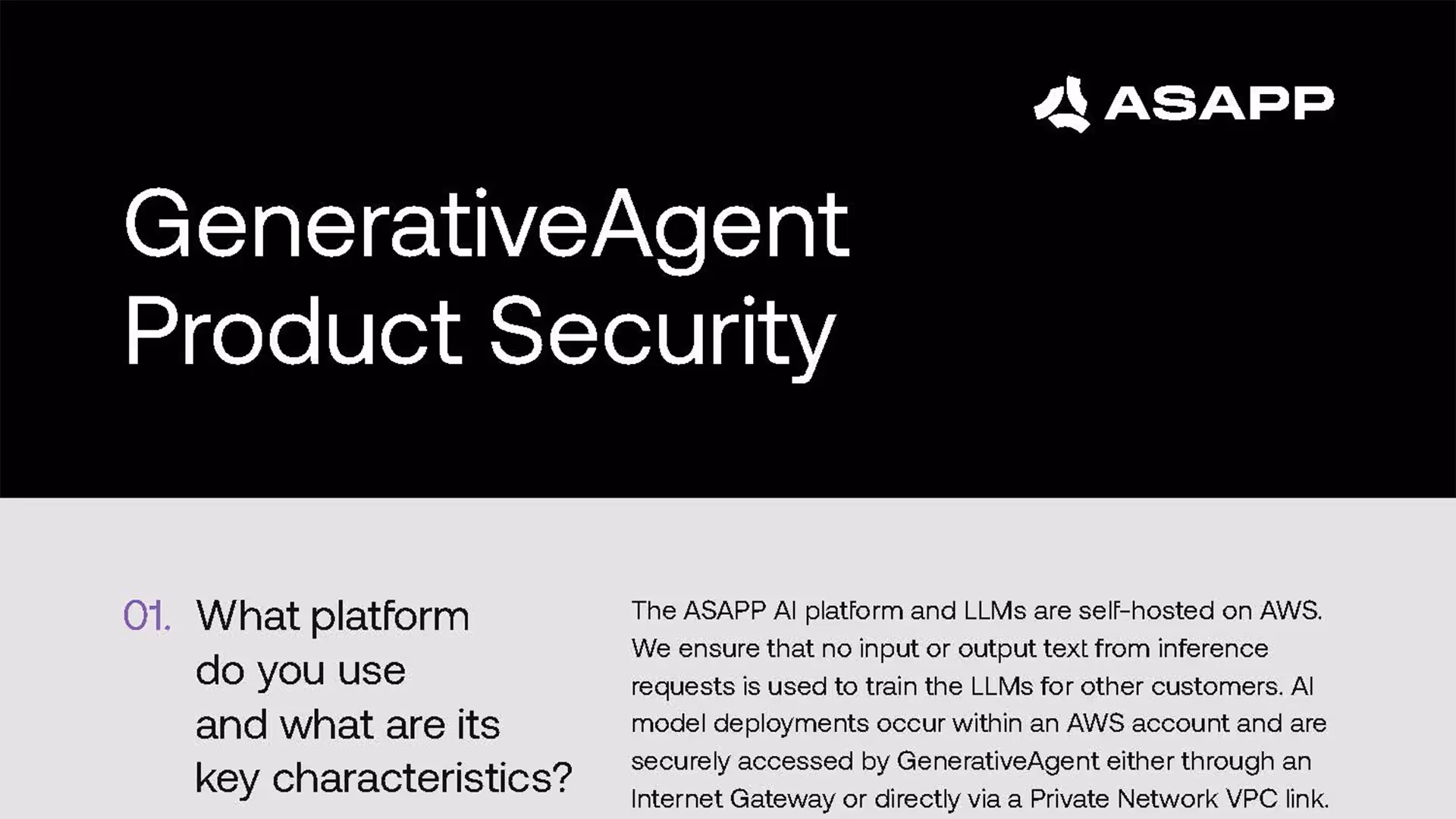 GenerativeAgent Security & Safety FAQ