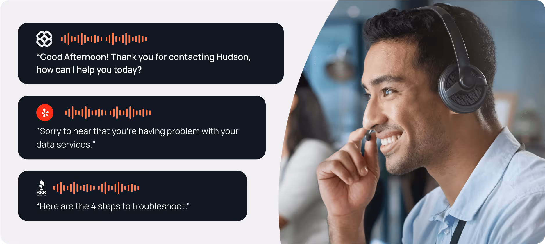 Customer service agent handling multiple customers at once with ASAPP AI