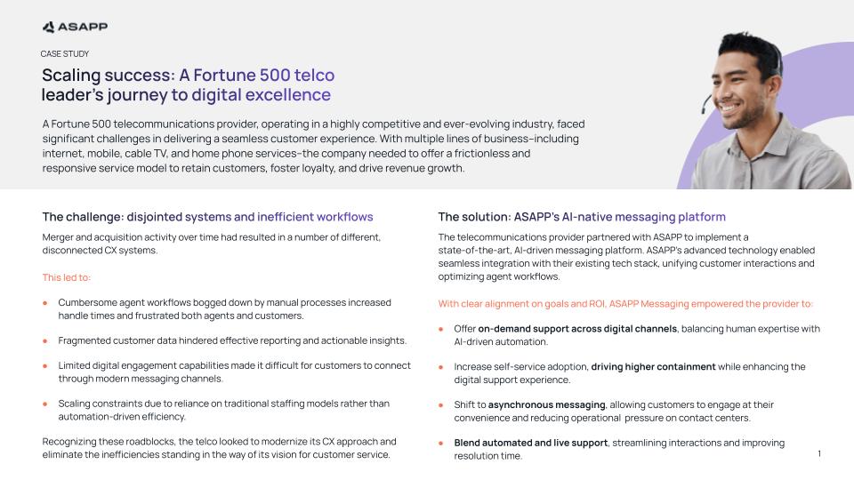 Scaling success: A Fortune 500 telco leader’s journey to digital excellence
