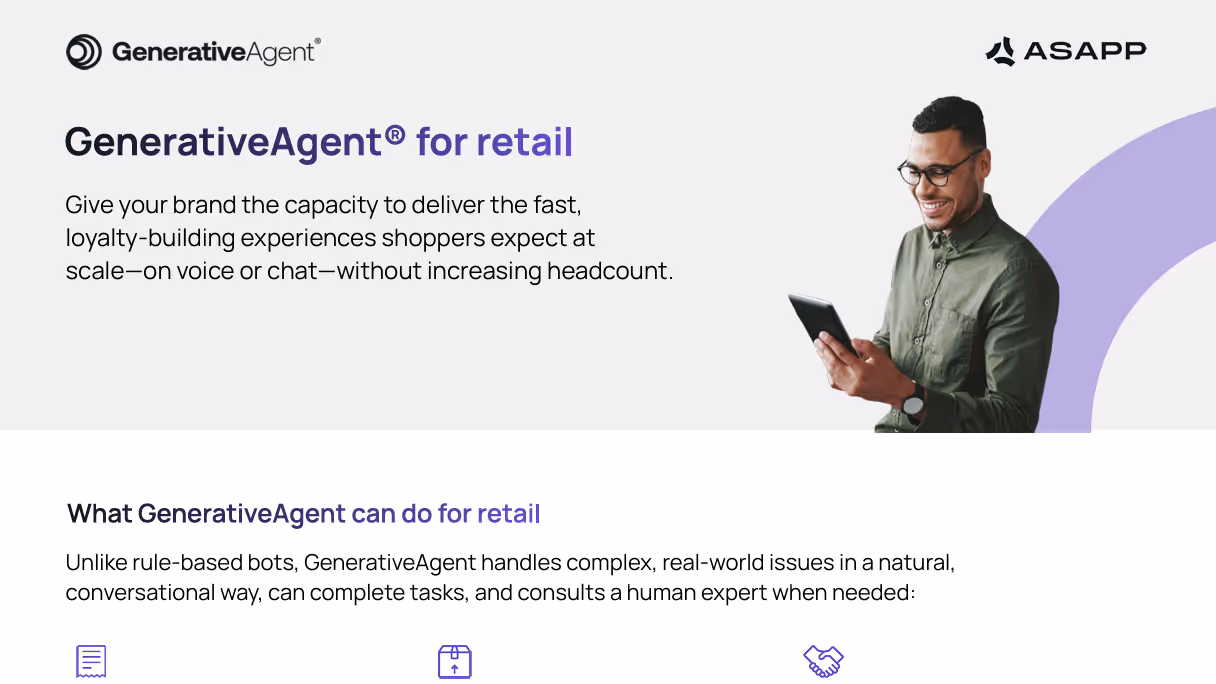 GenerativeAgent® use cases for retail