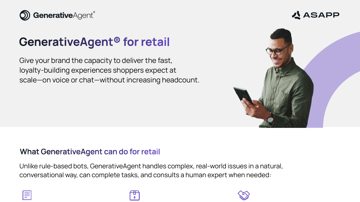 GenerativeAgent® use cases for retail