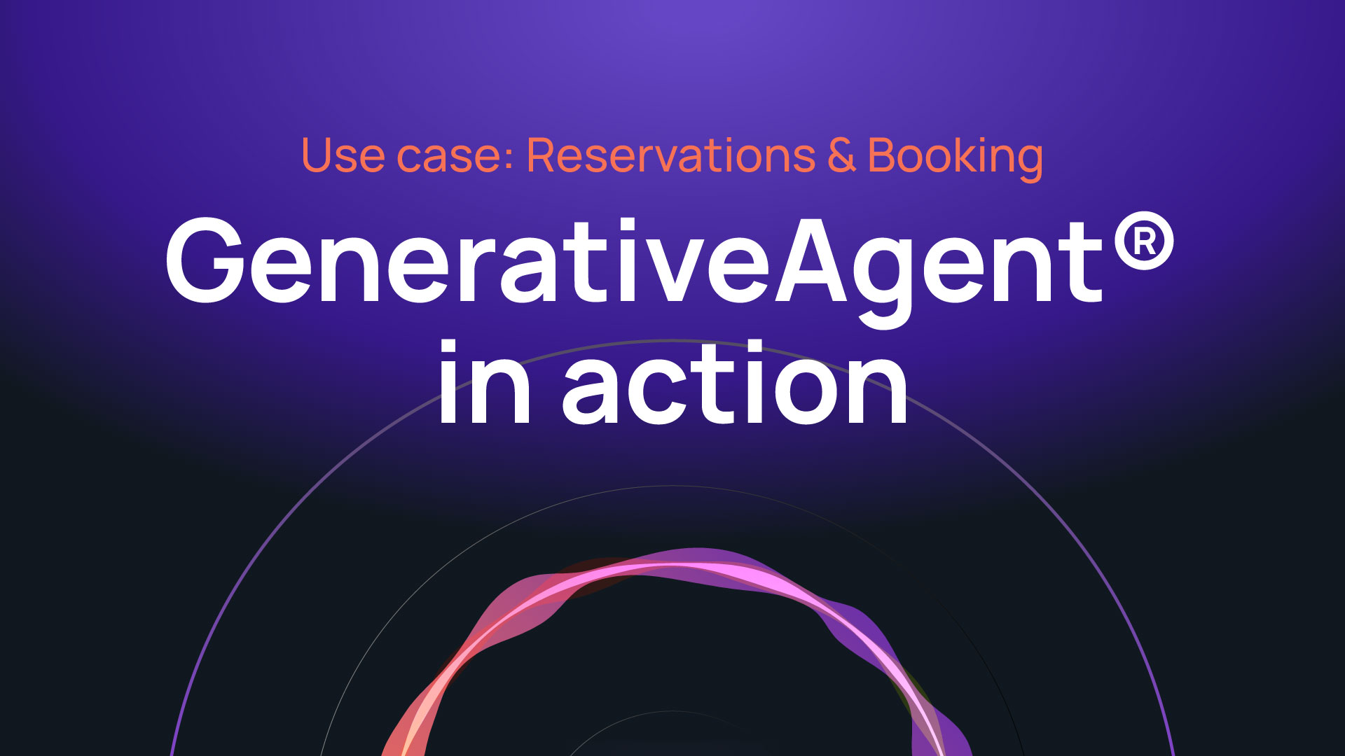 GenerativeAgent use case infographic: Reservations & Booking