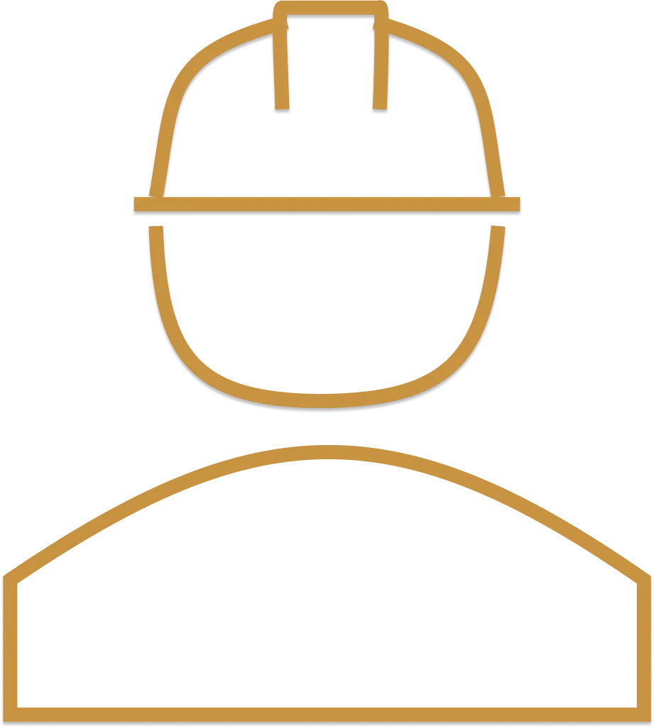 plumber icon with hard hat 