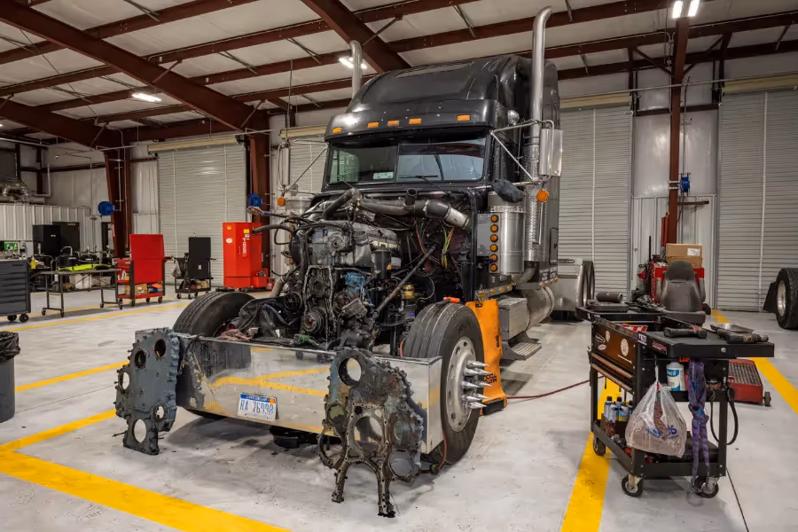Diesel mechanic providing collision repair services in Jackson, GA