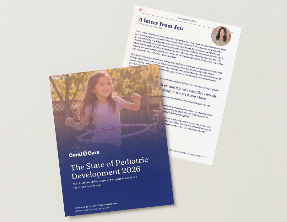 The State of Pediatric Development 2026 — report cover and founder letter