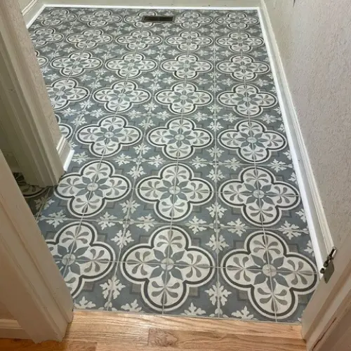 Custom bathroom tile with unique design