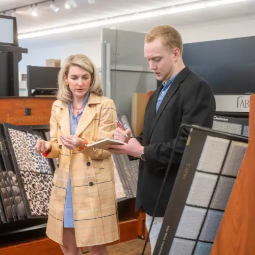 flooring expert helping a greenville, sc homeowner pick the right flooring for their home