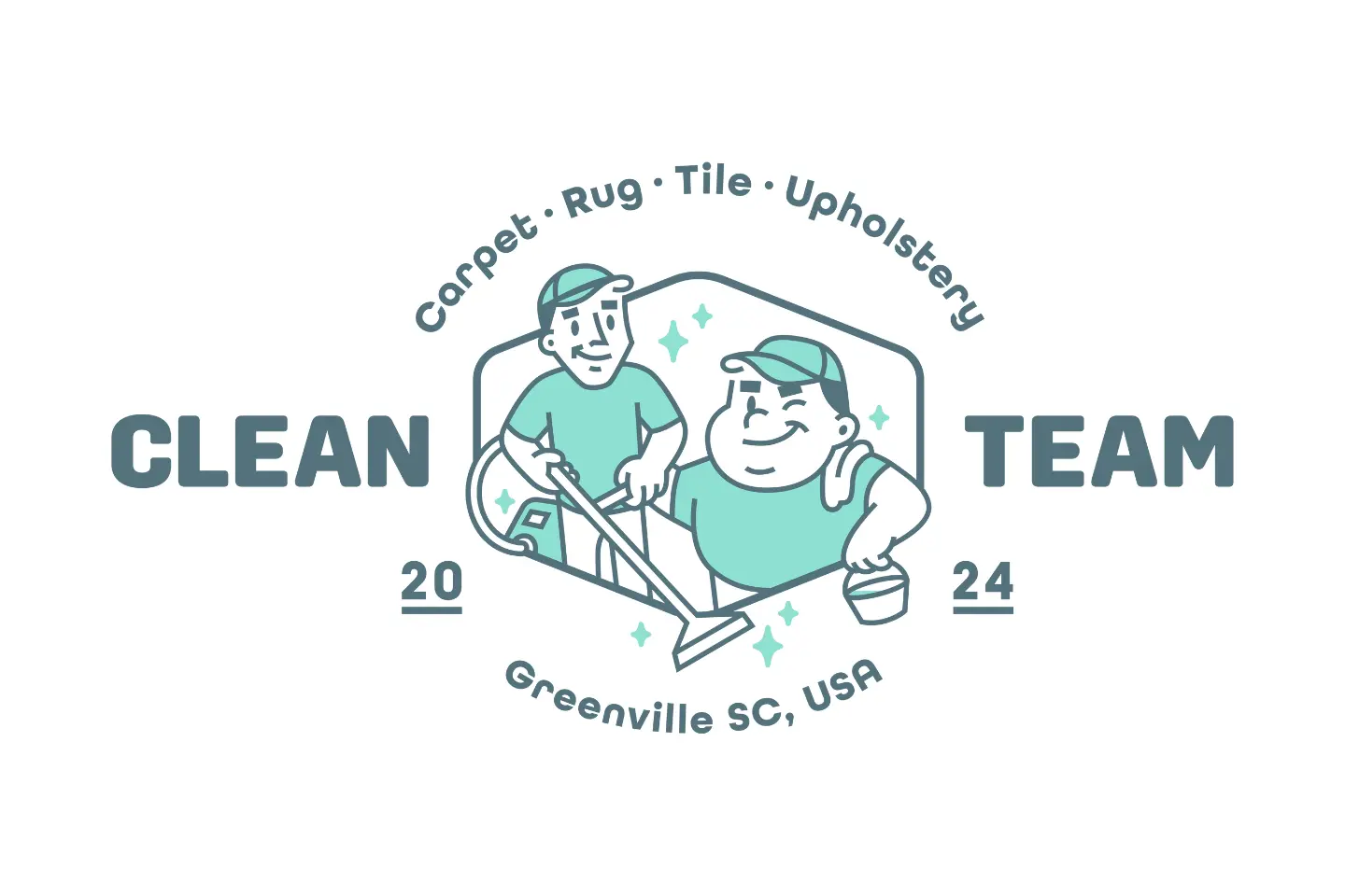 All About Flooring's Clean Team Logo