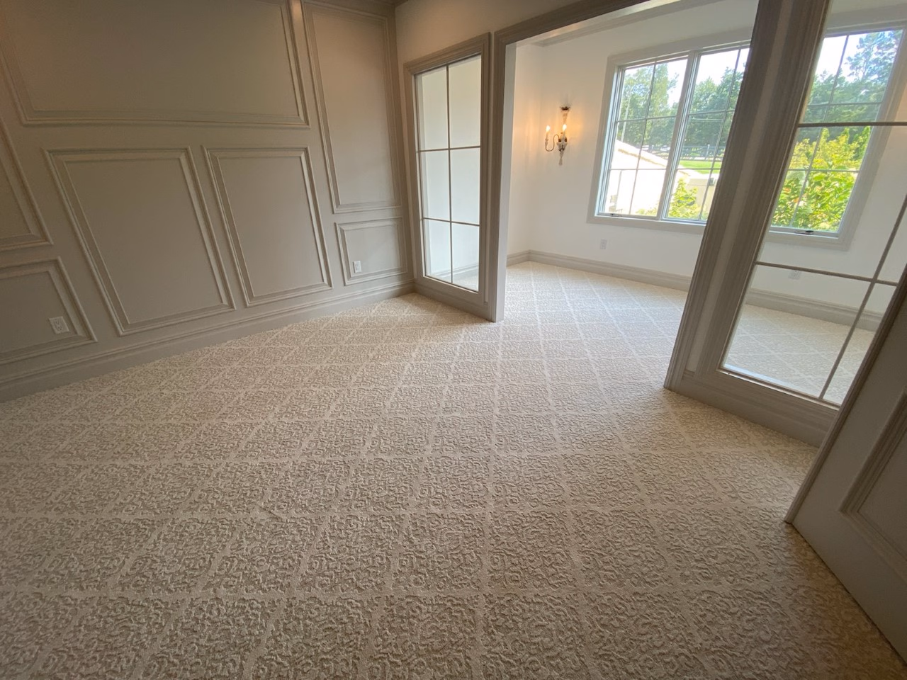 carpet installed in custom luxury home