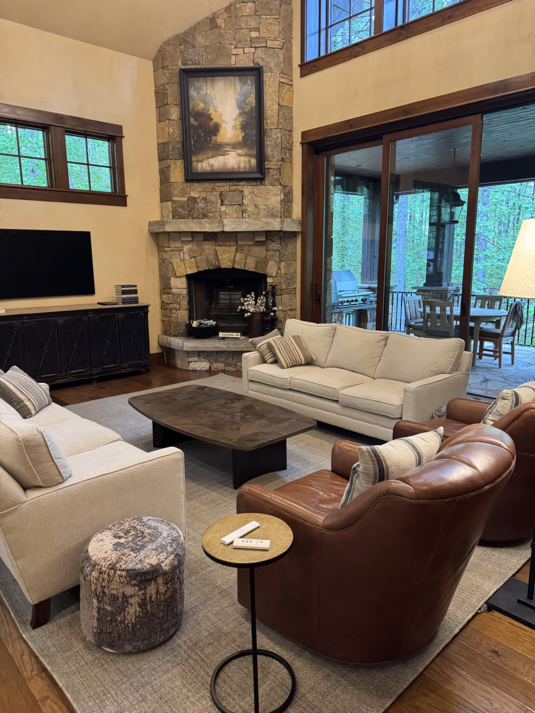 custom area rug in custom luxury home