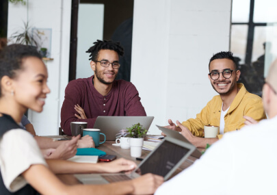 People having a meeting