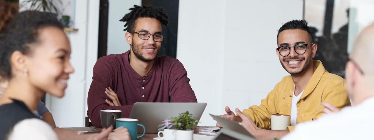 People having a meeting