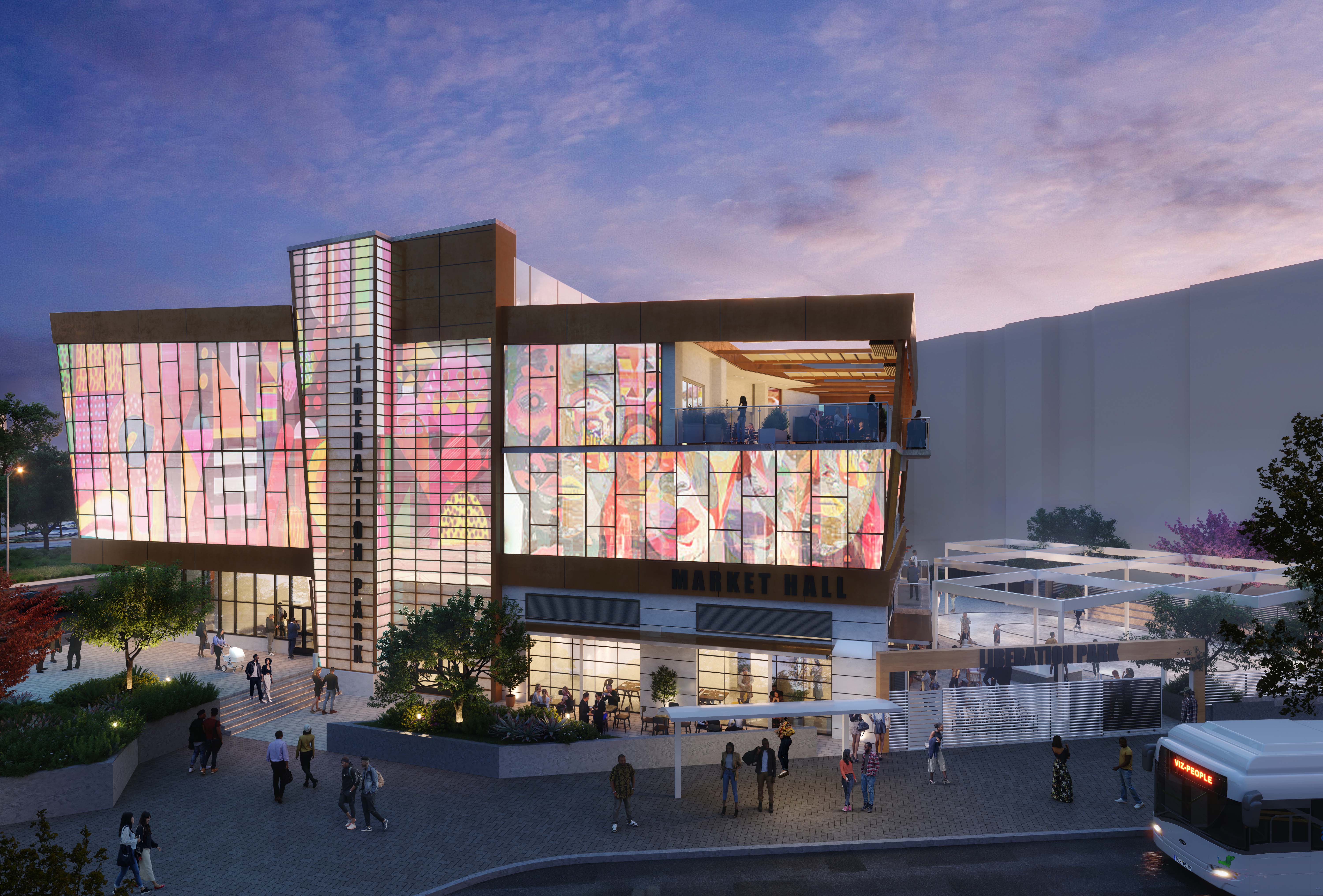 Liberation Park Market Hall & Communal Courtyard 