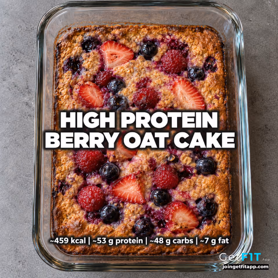 Simple Berry Oatmeal Cake