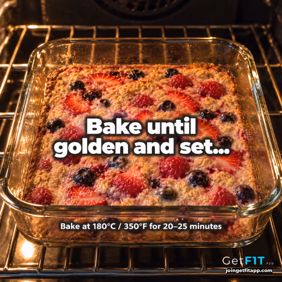 High Protein Simple Berry Oatmeal Cake