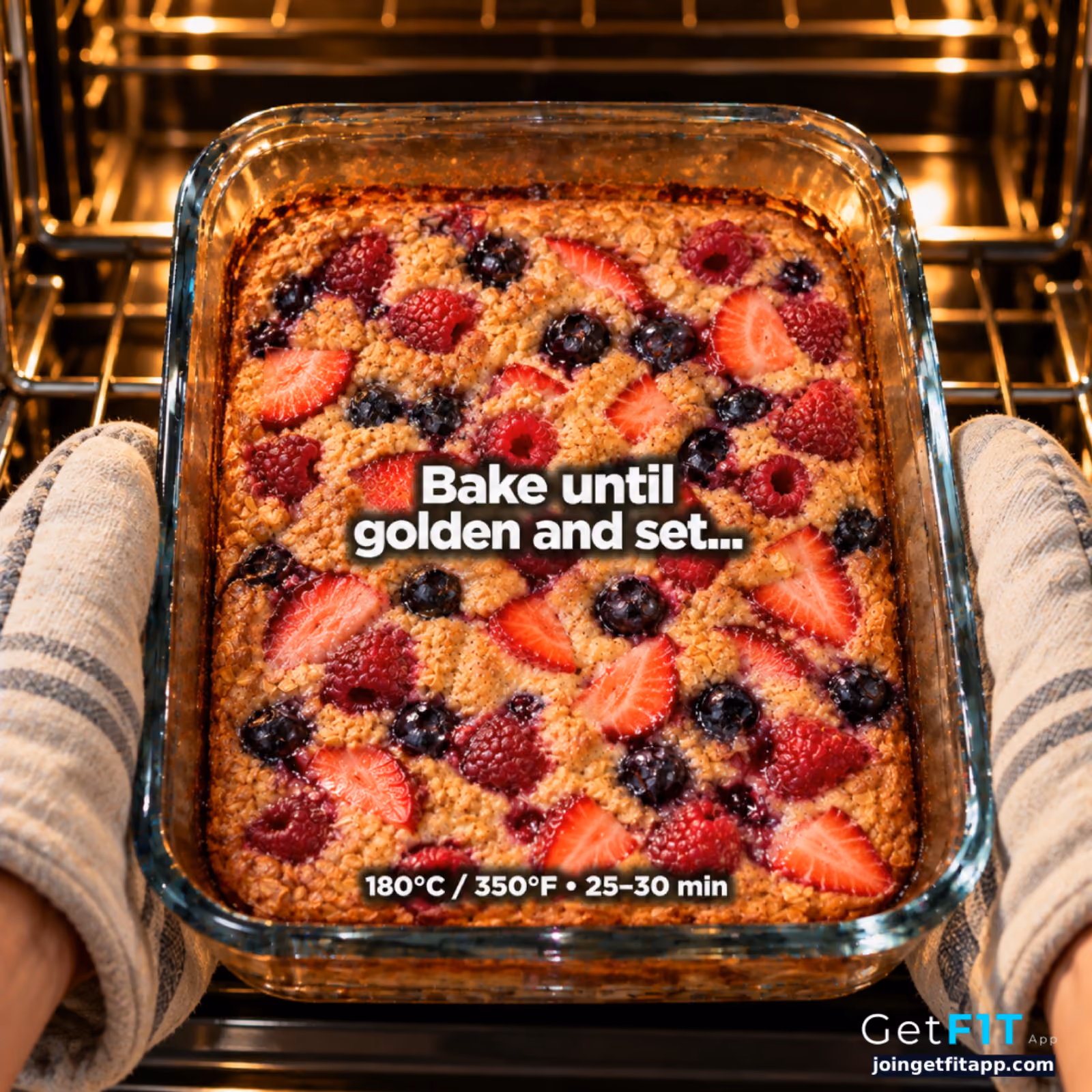 High Protein Baked Berry Oatmeal Cake