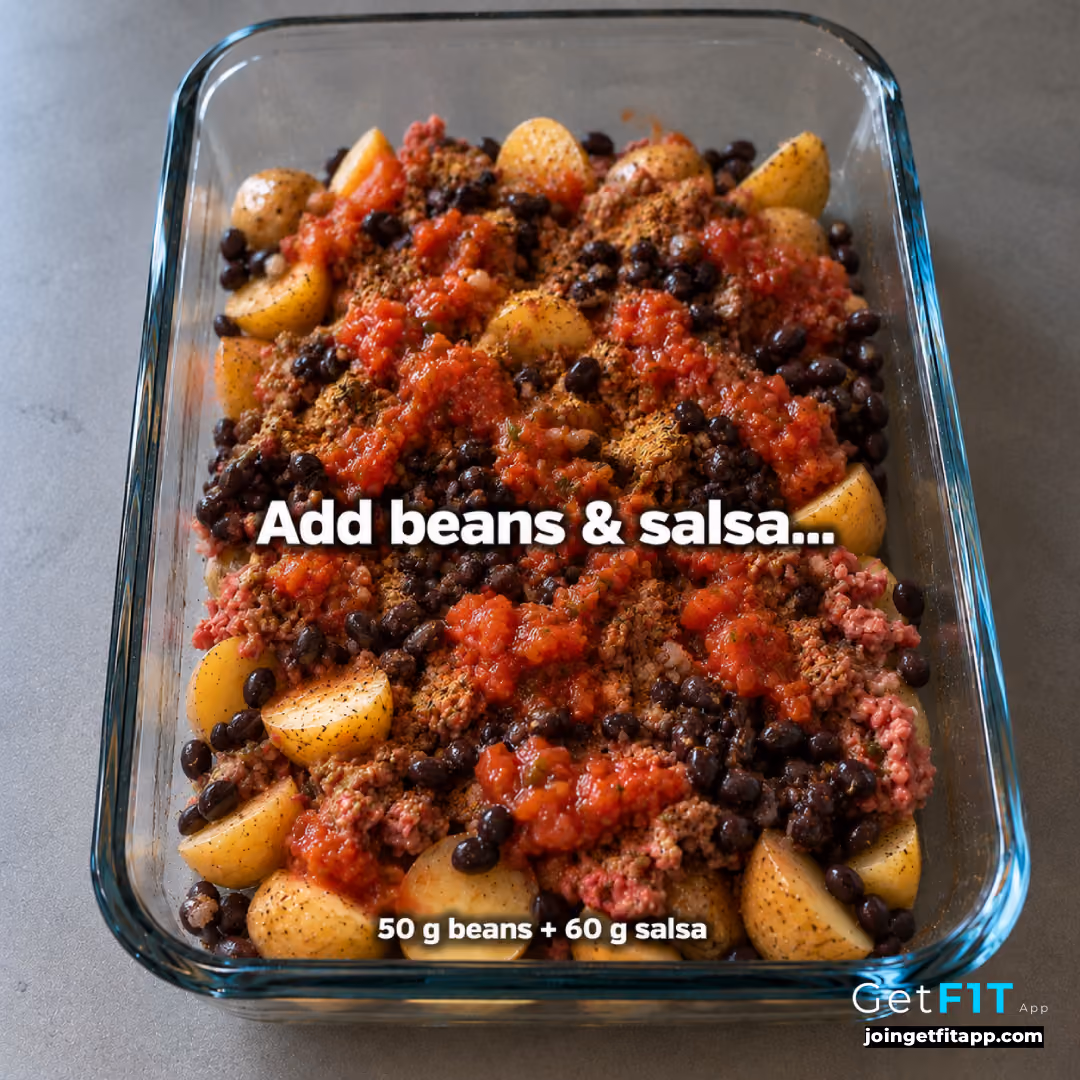 High Protein Beef & Potato Taco Bowl