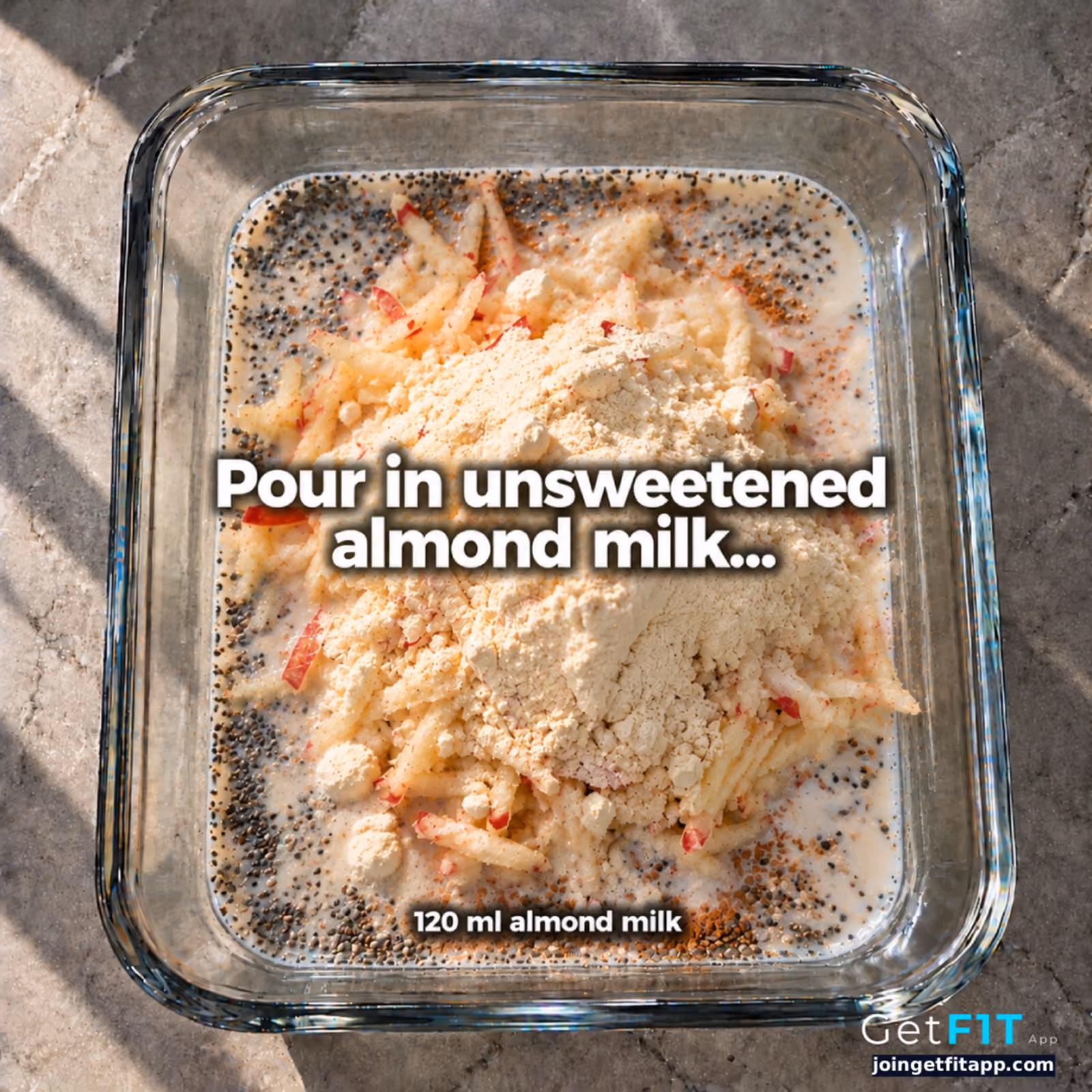 High Protein Apple Cinnamon Chia Pudding