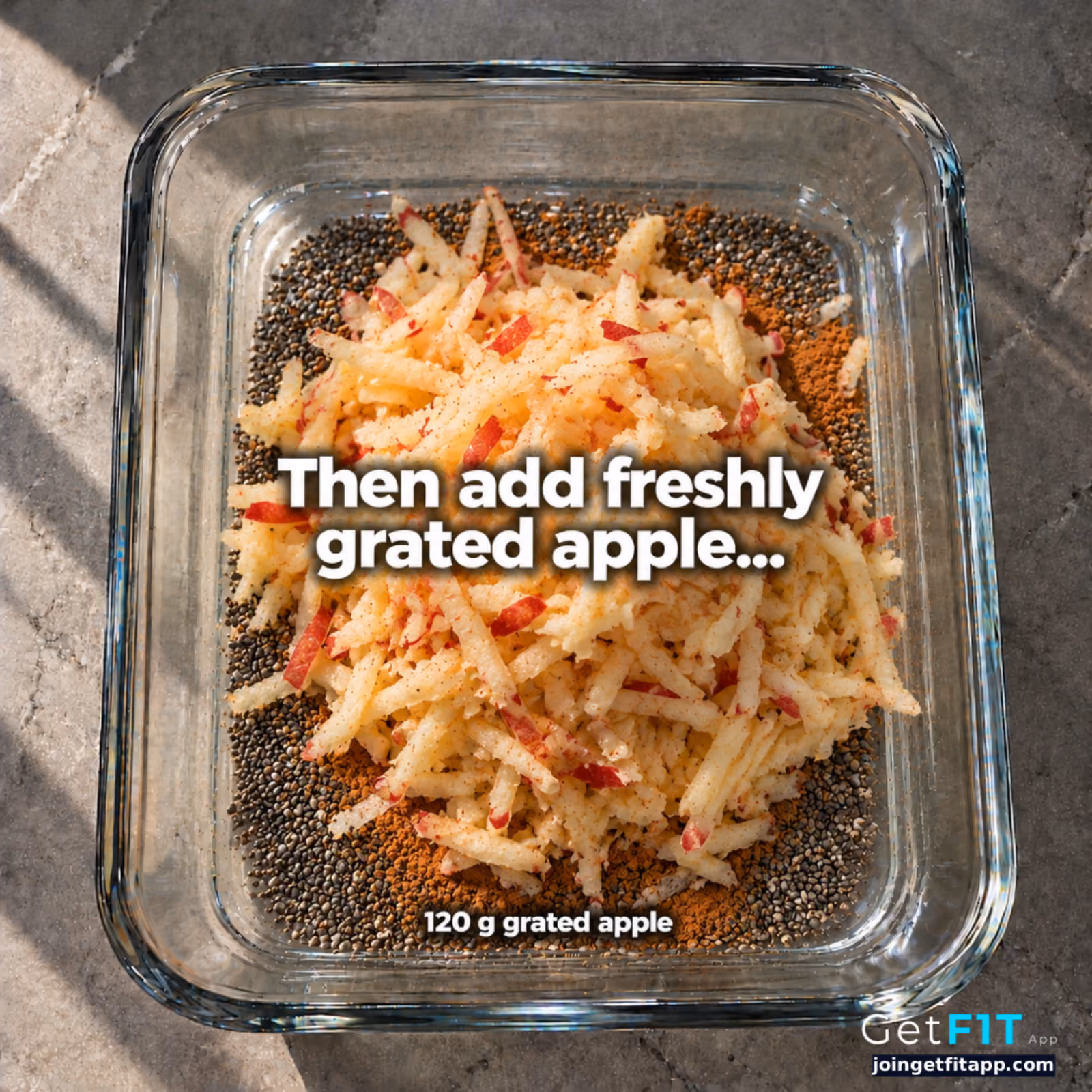High Protein Apple Cinnamon Chia Pudding