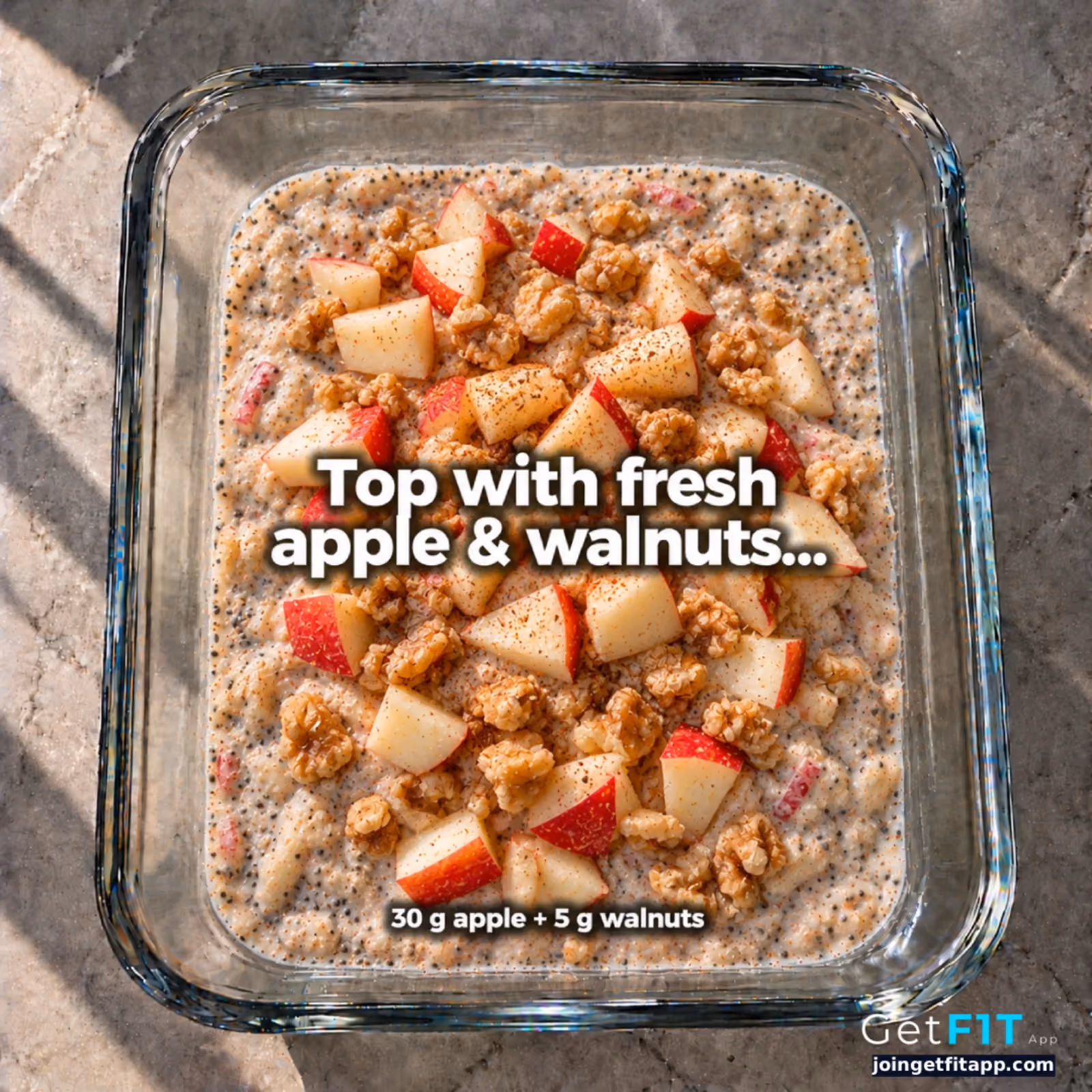 High Protein Apple Cinnamon Chia Pudding