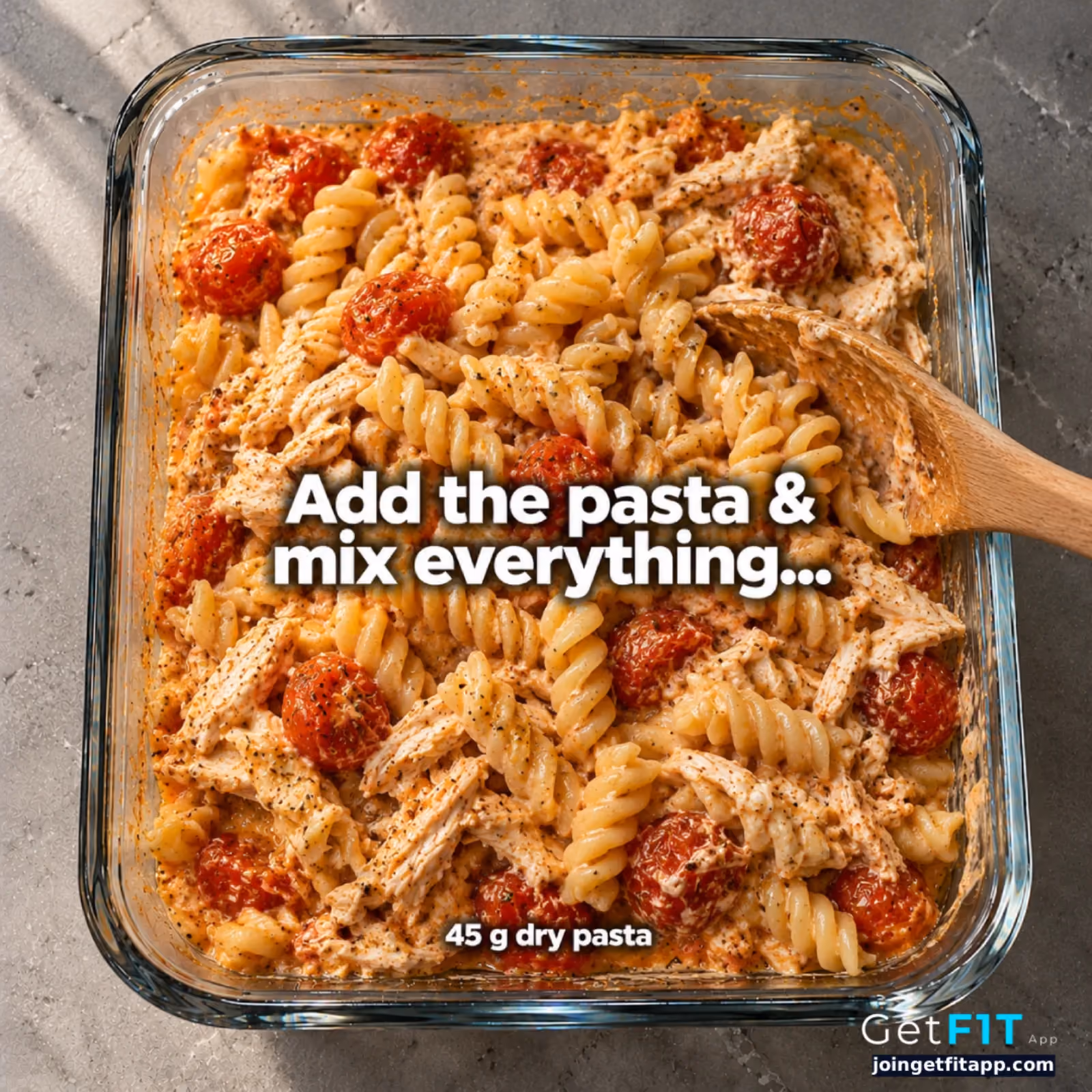 High Protein Creamy Tomato Chicken Pasta