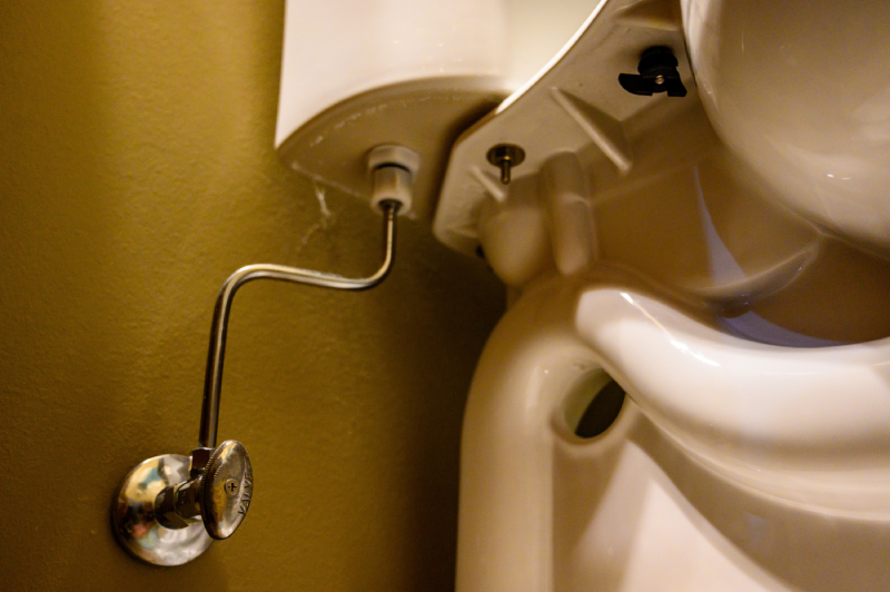 Toilet shut-off valve and pipe