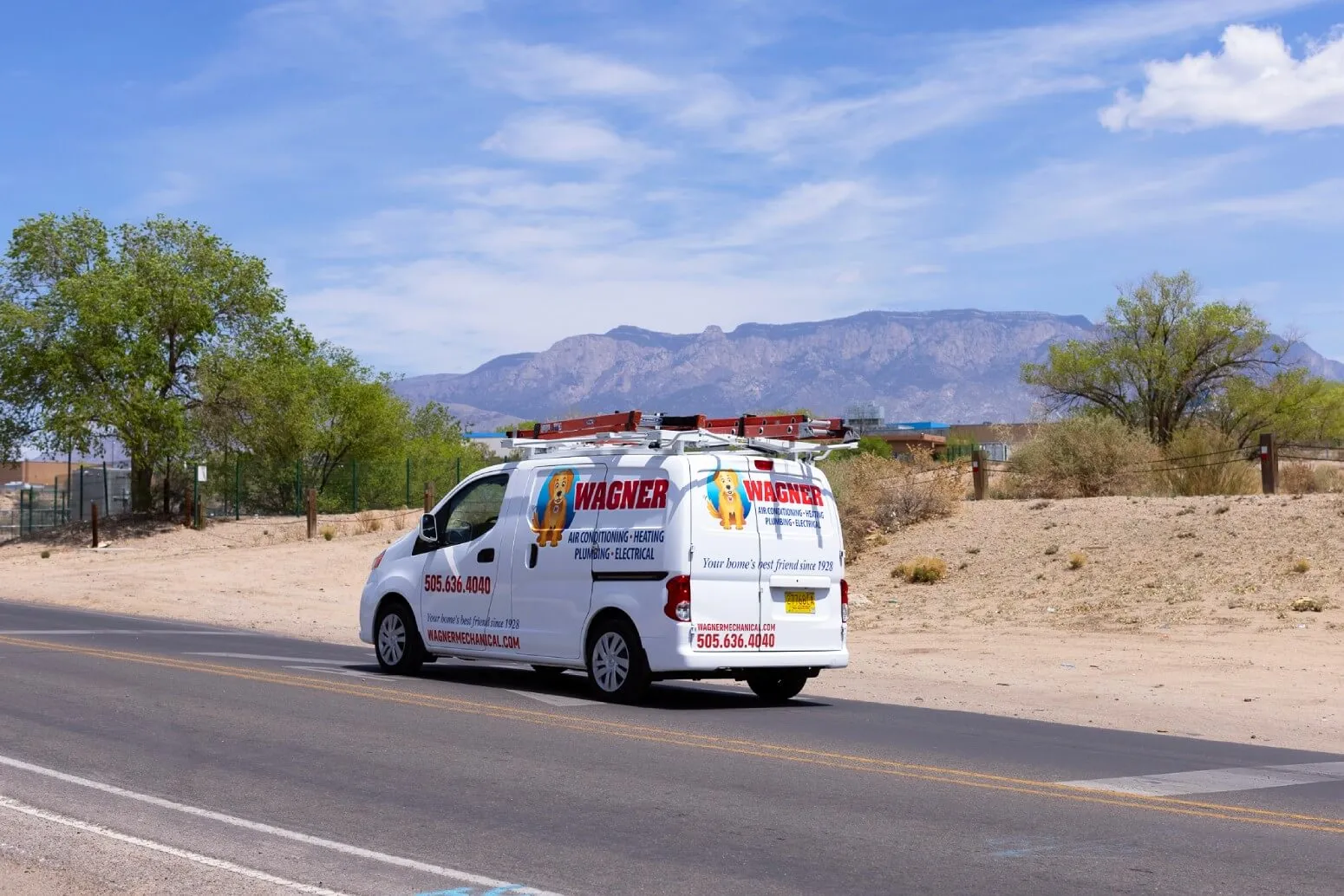 Wagner service van on Albuquerque road