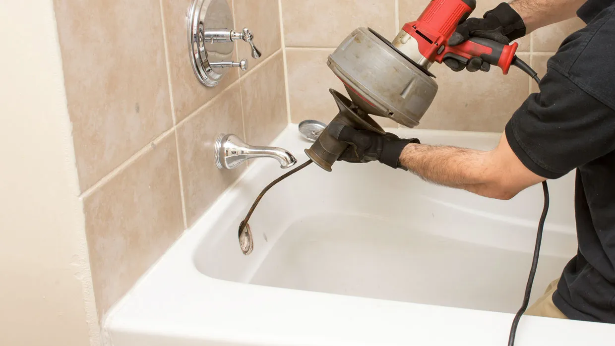 Professional cleaning bathtub drain Albuquerque