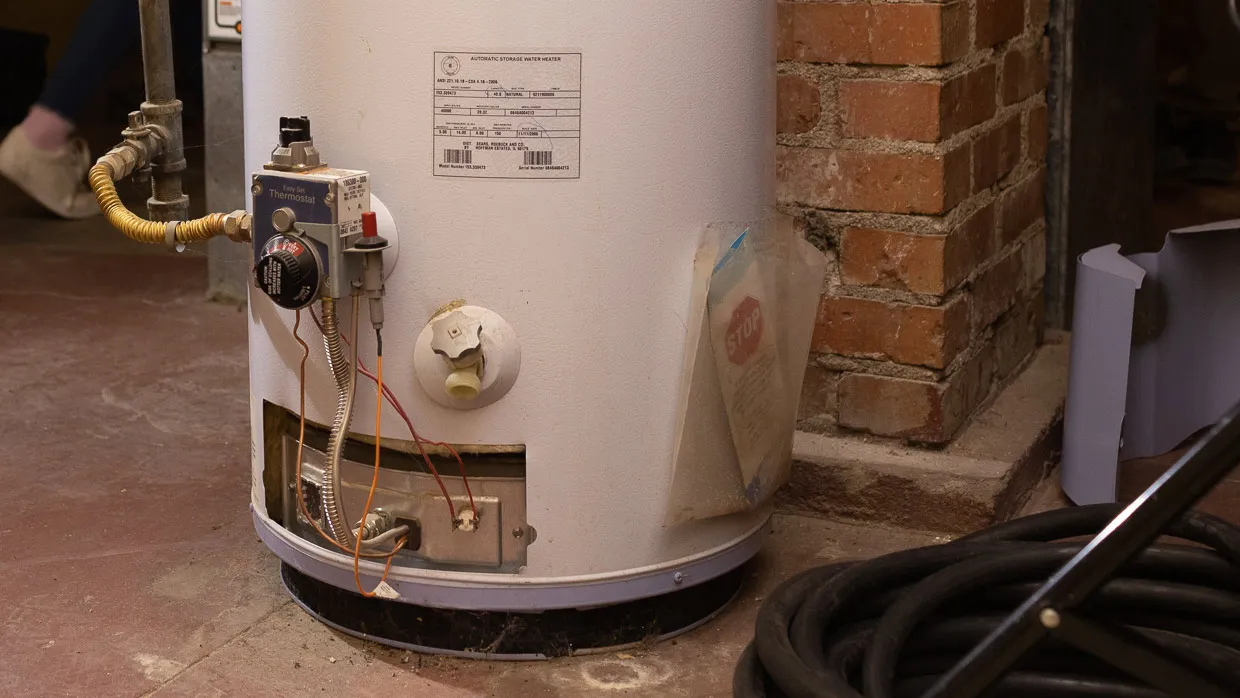 Water heater in Albuquerque basement.